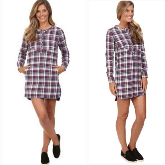 NWT Merrell Vagabond Full Dress Marsala Plaid Nubuck Rouge Flannel Tunic Size XS - Picture 1 of 9